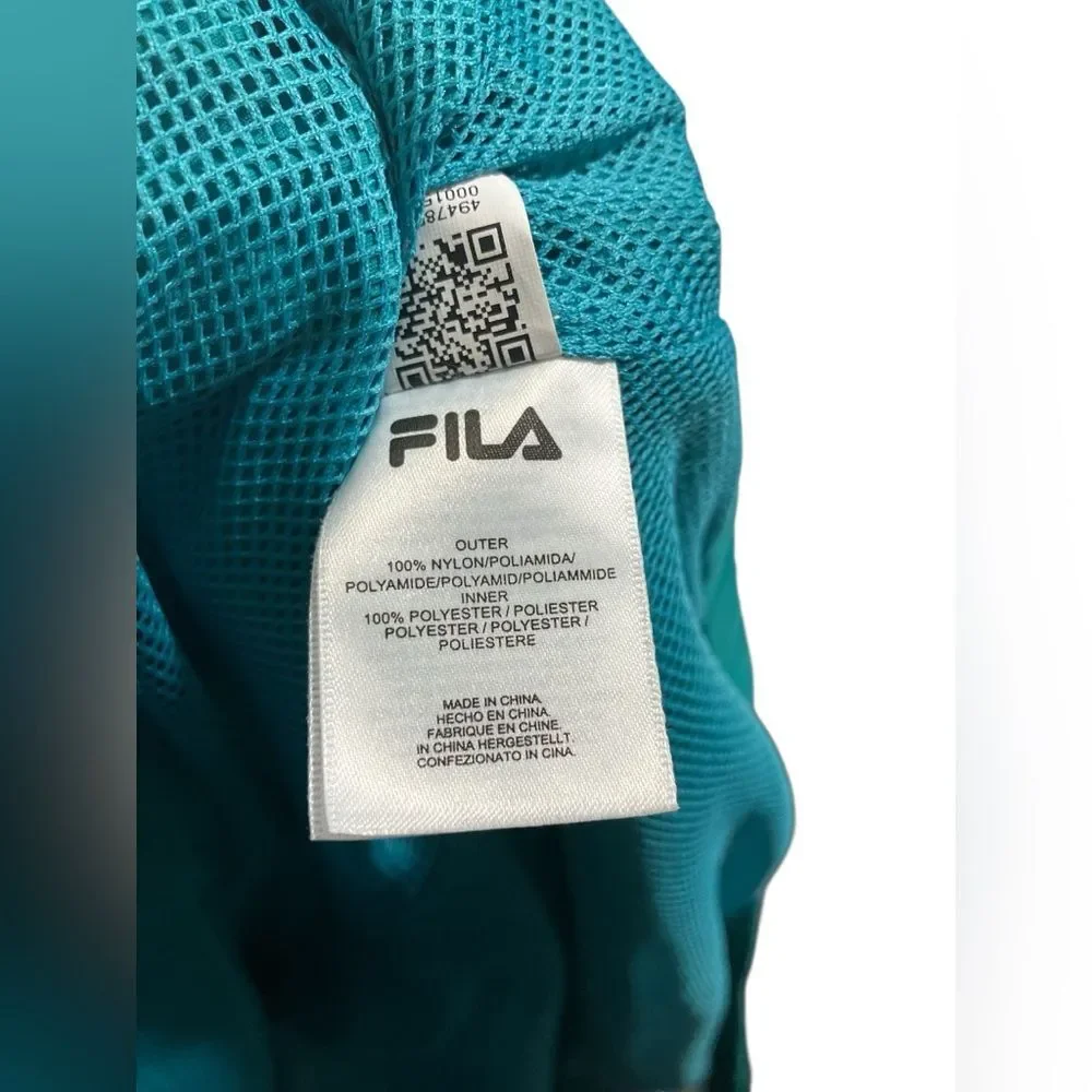 FILA Carter Track Jacket Size L 80s 90s Retro Sportswear Blue Colorblock Soccer
